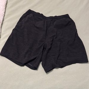 LuluLemon 7” Linerless Pacebreaker Black and Grey Size Large